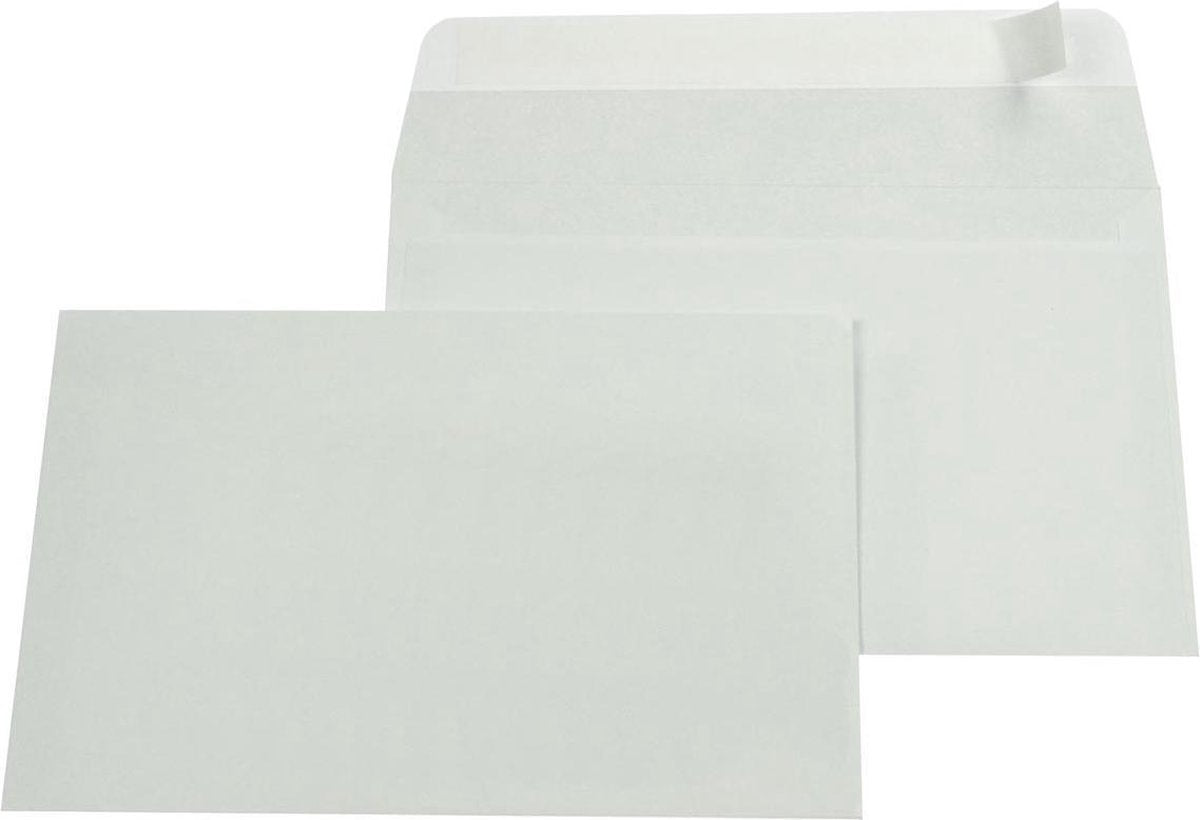 Weiße Galerie-Umschläge – 114 x 162 mm – 500 Stück