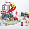 Abrick Garage mit Transporter und Autos