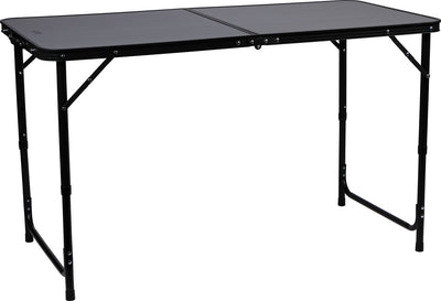 Abbey Camp Campingtisch 120x60 cm klappbar - verstellbar 54-69 cm - Grau