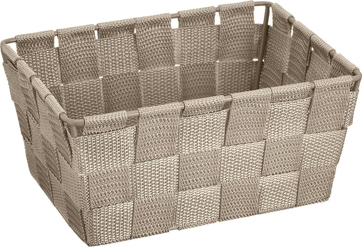 Wenko Aufbewahrungskorb Adria 19 x 9 x 14 Polypropylen Taupe