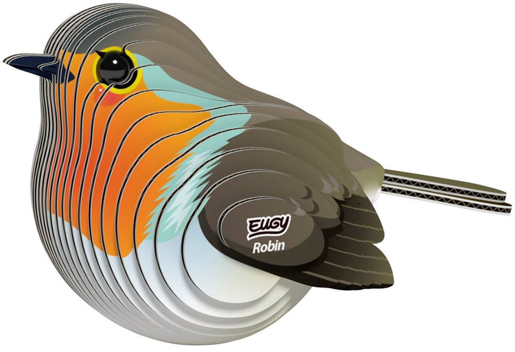 Eugy 3D-Puzzle – Rotkehlchen – Vögel – nachhaltig – alle sammeln – 6 Jahre