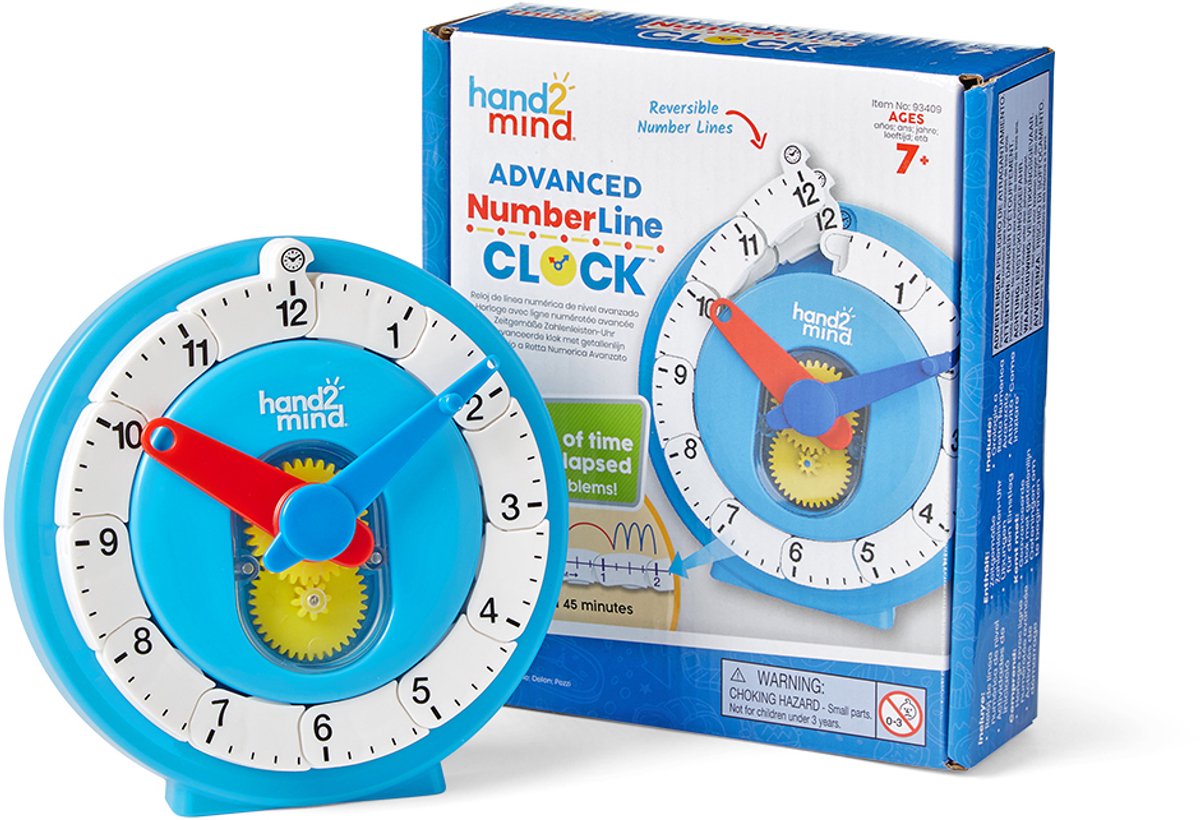 Lernressourcen Advanced Numberline Clock™ – interaktive Mathe-Uhr für 7+ Jahre – 3+