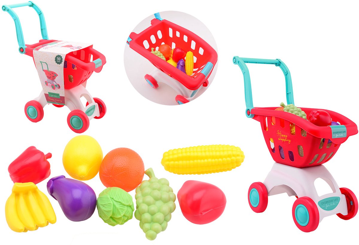 Johntoy Einkaufswagen-Spielzeug mit Zubehör – Einkaufen.