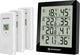 Bresser Wetterstation - Temeo Thermo- und Hygrometer - Schwarz inkl. 3 Sensoren – für drinnen und draußen