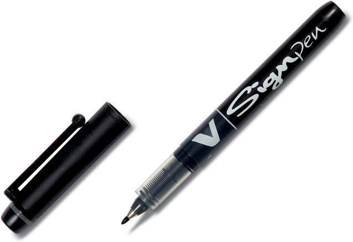 Pilot boligrafo de tinta líquida v-sign schwarz 0,6 mm (12 Stück)