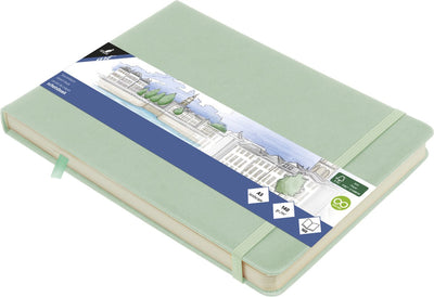 Kangaro-Skizzenbuch – A5 Querformat – Mint – PU-Hardcover – mit Gummiband und Band