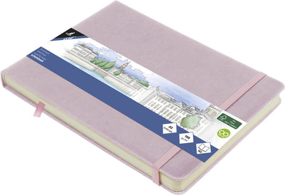 Kangaro-Skizzenbuch – A5 Querformat – Violett – PU-Hardcover – mit Gummiband und Band – K-861233