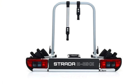 Atera Fahrradträger Strada E-Bike (m) – für 2 (Elektro-)Fahrräder – maximale Tragkraft 60 kg – neigbar – Fahrradträger abschließbar – extra großer Abstand zwischen den Schienen