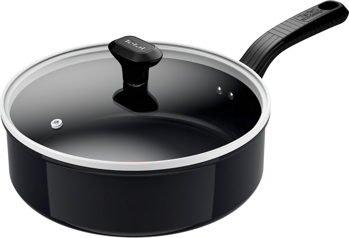 Tefal-Kochgeschirr Tefal Cook Cage Keramic Spaute 24 cm Pfas-frei mit Deckelkeramik Nicht-Stick-Beschichtung für die Induktion geeignet