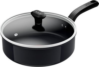 Tefal-Kochgeschirr Tefal Cook Cage Keramic Spaute 24 cm Pfas-frei mit Deckelkeramik Nicht-Stick-Beschichtung für die Induktion geeignet