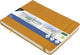 Kangaro-Skizzenbuch – A5 Querformat – Ockergelb – PU-Hardcover – mit Gummiband und Band – K-861231