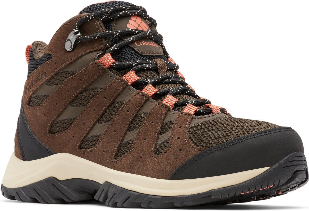 Columbia Redmond III Mid wasserdichte Damen-Wanderstiefel – Cordovan, dunkle Koralle