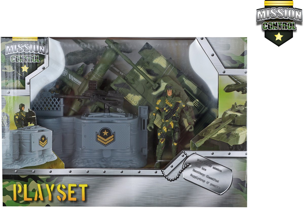 Mission Control Spielset mit Panzer 18,5cm - 4tlg.