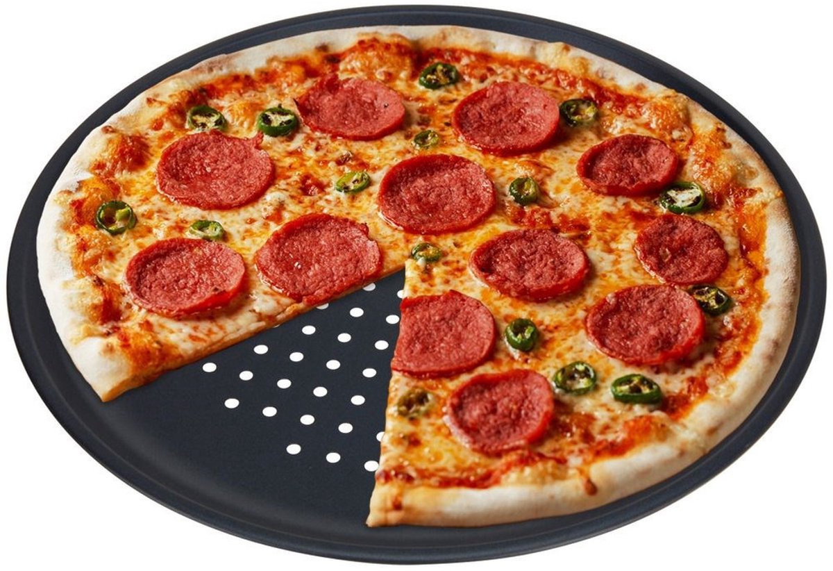 Ausgezeichnete Haushaltsware – perforierte Pizzaform – 32 cm – antihaftbeschichtet – hitzebeständig