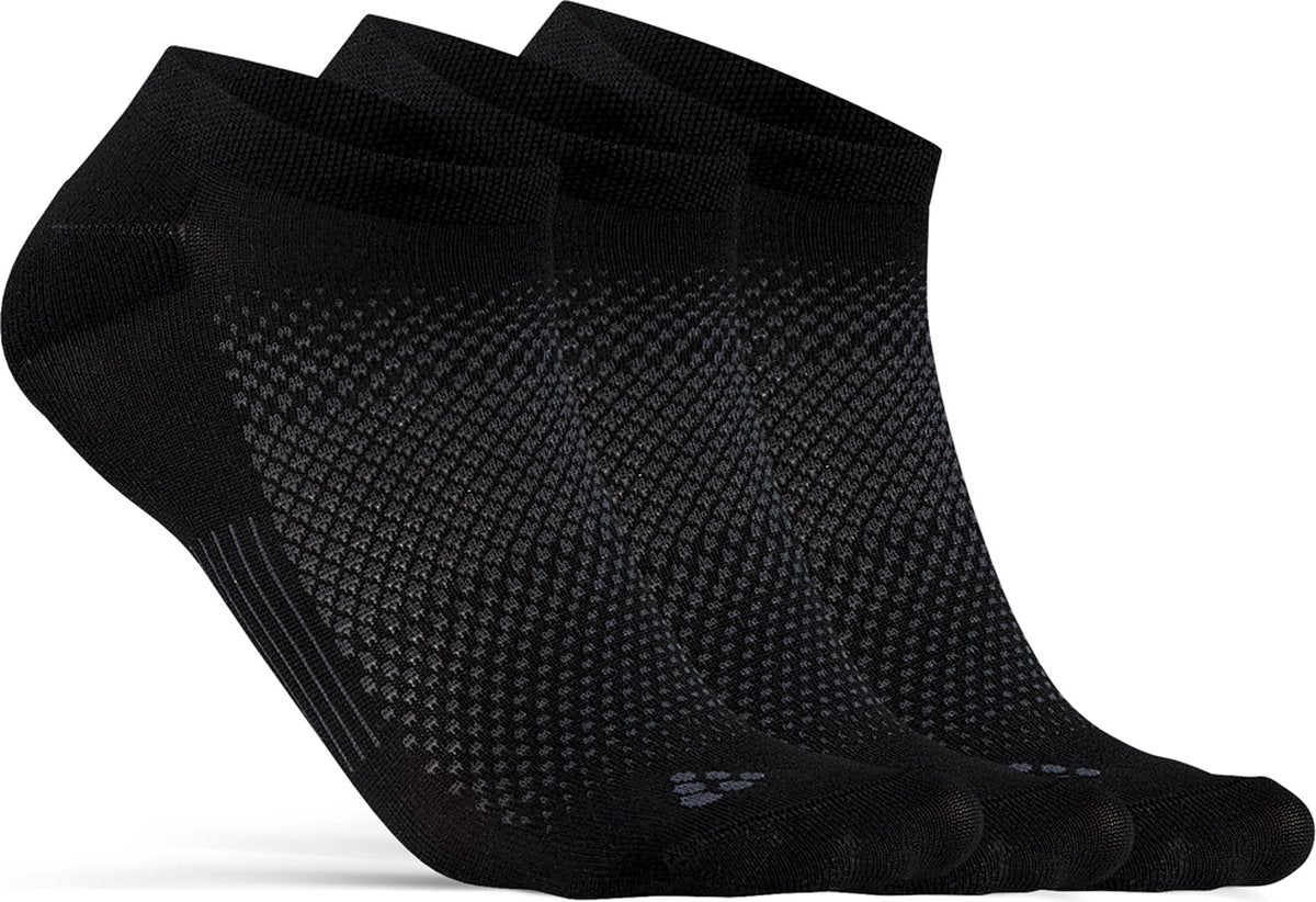 Craft Core Dry Footies 3er-Pack Unisex-Sportsocken – Schwarz