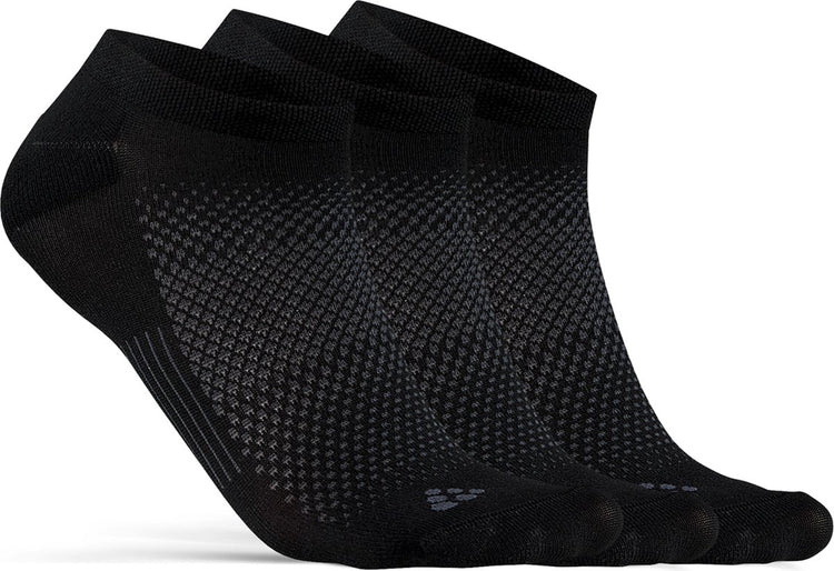 Craft Core Dry Footies 3er-Pack Unisex-Sportsocken – Schwarz