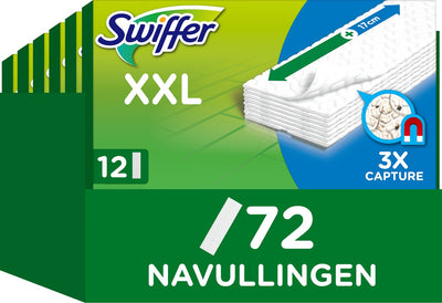 Swiffer XXL Bodenreiniger, trockene Bodentücher – 6 x 12 = 72 Nachfüllungen