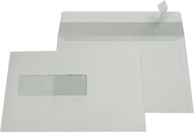Galerieumschläge ft 156 x 220 mm, Fenster links (500 Stück)