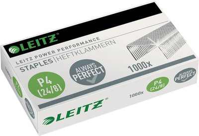 Heftklammern Leitz Silver 24 8 Steel 1.000 Stück 40 Blatt