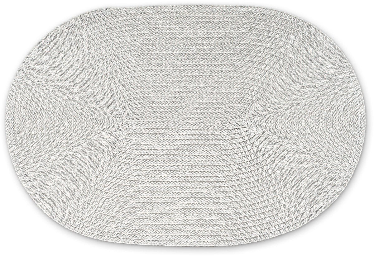 Continenta Tischset oval, Tischset, Tischset, Kunstfaser, hellgrau, 45 x 31 cm, 6619
