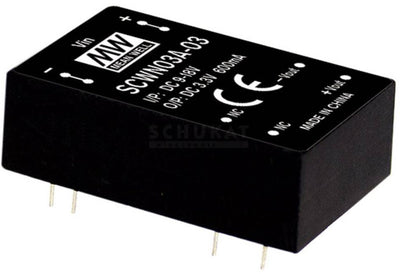 Mean Well SCWN03B-03 DC-DC-Wandlermodul 600 mA 3 W Anzahl Ausgänge: 1 x Inhalt 1 Stück(e)