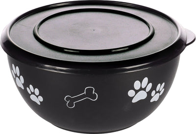 Flamingo Kena mit Deckel - Futter- und Trinktopf für Hunde - Futtertopf mit Deckel Kena schwarz L 17,2cm 1250ml - 1Stk - 129689 - 1Stk
