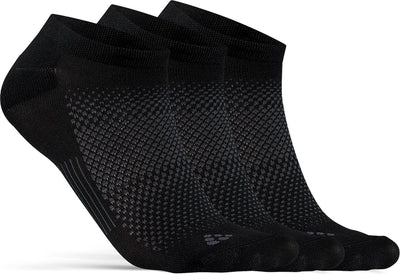 Craft Core Dry Footies 3er-Pack Unisex-Sportsocken – Schwarz