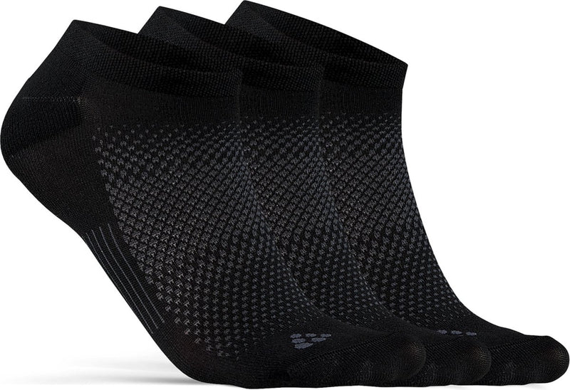 Craft Core Dry Footies 3er-Pack Unisex-Sportsocken – Schwarz
