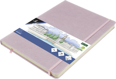 Kangaro-Skizzenbuch – A4 – Violett – PU-Hardcover – mit Gummiband und Band – K-861243