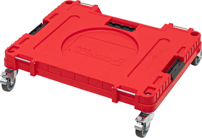 Qbrick System One Transportgerüst 2.0 Werkstatt Rot Ultra HD 625 x 503 x 160 mm 120 kg mit Metall-Lenkrädern und Bremse