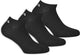 Fila - unsichtbare Socken 3er-Pack - Sneakersocken - 39-41 - Schwarz