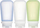 Human Gear – Gotoob+ 3er-Pack groß – Reiseflasche – auslaufsicher – 100 ml – klares Grünblau