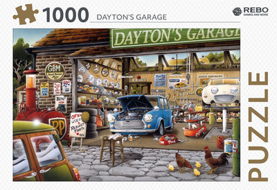 Rebo Puzzle 1000 Teile Daytons Garage – Puzzle für Erwachsene.