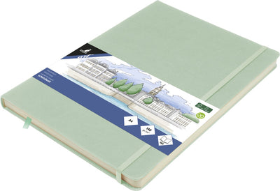 Kangaro-Skizzenbuch – A4 – Mintgrün – PU-Hardcover – mit Gummiband und Band – K-861244