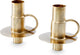 Vtwonen Set mit 2 Flaschenkerzenhaltern aus Metall, goldfarben, 7 x 8,5 cm