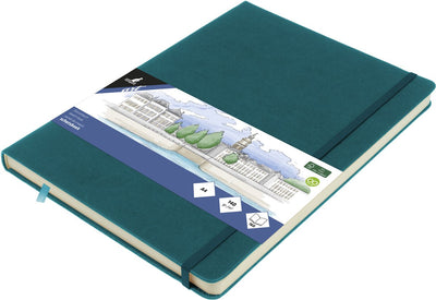 Kangaro-Skizzenbuch A4 – Dunkeltürkis – mit Gummiband und Band – K-861334