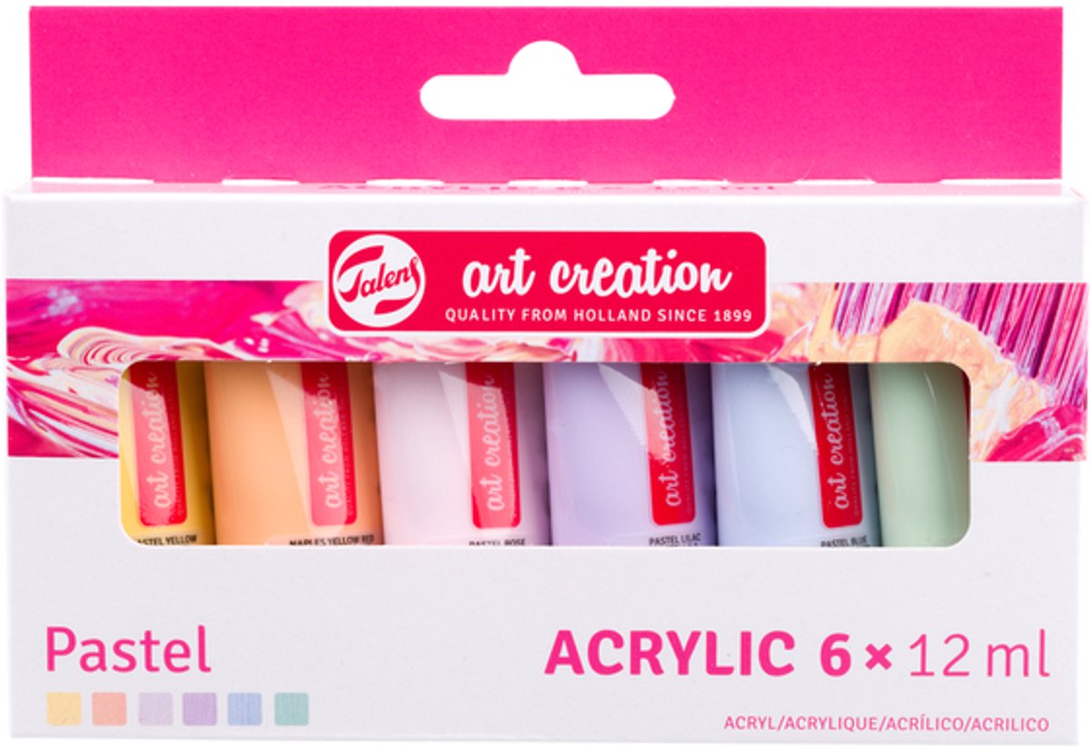 TALENS Art Creation Acrylfarben Set Pastell, 6x12ml