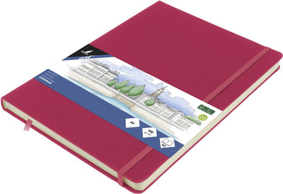 Kangaro-Skizzenbuch – A4 – Rubin – mit Gummiband und Band – k-861331