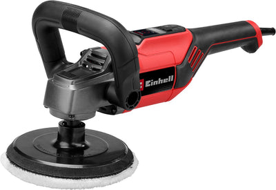 Einhell Poliermaschine CC-PO 1100 150 CE - 1100 W - 3.500 t min - ø150 mm - inkl. 2x Poliertuch (1x Textil und 1x Synthetik) + 3x Schleifblätter