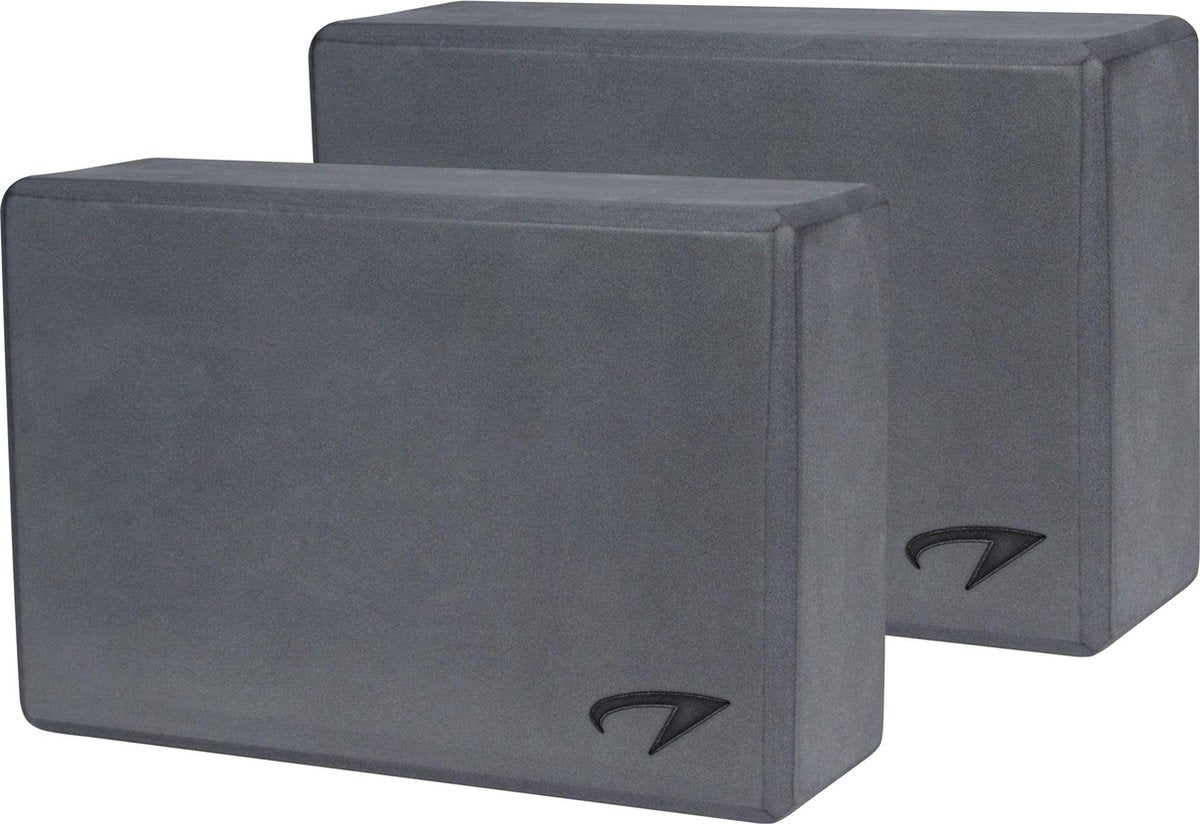 Avento Yogablock 2er Set - Schaumstoff - Grau