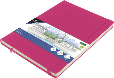 Kangaro-Skizzenbuch – A4 – Pink – mit Gummiband und Band – K-861330