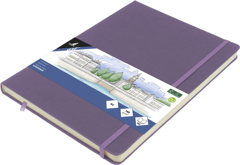 Kangaro-Skizzenbuch – A4 – Heideviolett – mit Gummiband und Band – K-861333