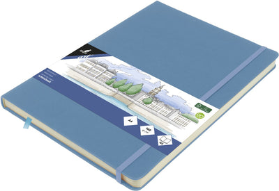 Kangaro-Skizzenbuch – A4 – Himmelblau – mit Gummiband und Band – k-861335