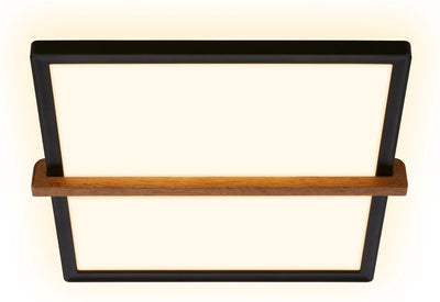 Briloner remsa - LED-Deckenleuchte - Deckenleuchte mit indirektem Licht - warmweißes Licht - 29 x 31,5 x 4 cm - schwarzes Holz
