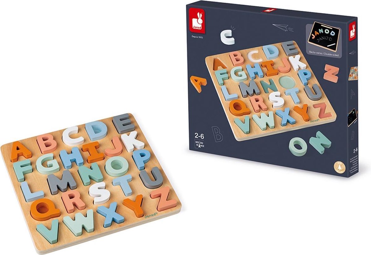 Janod – süßer Kokon – Alphabet-Puzzle aus Holz