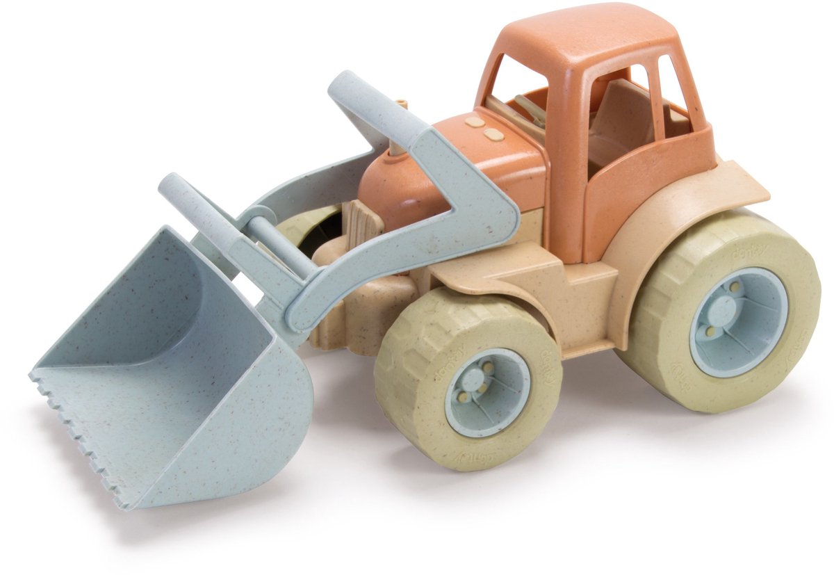 Dantoy -Traktor mit vorderer Laderblau Orange, 30 cm