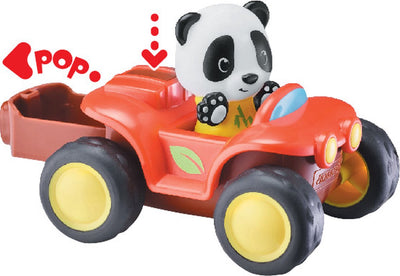 Klorofil das Quad-Spielset – Spielauto – interaktives Kinderspielzeug – mit Figur aus der Panda-Familie – Spielzeug ab 18 Monaten – 2-teilig