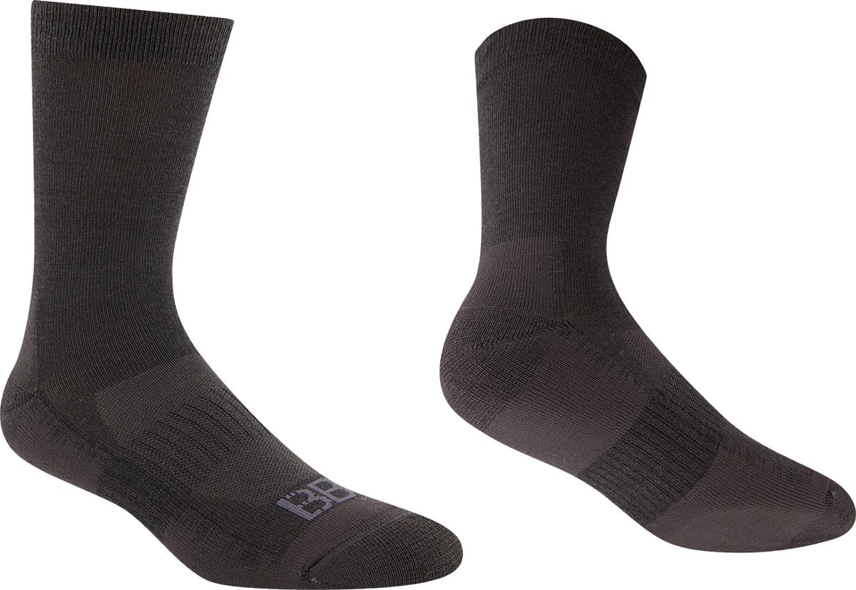 Bbb Cycling Merino Winterfeet Radsocken – Wintersocken Radfahren 18 cm – Radsocken – Schwarz – 39 43 – Radsocken Herren und Damen – BSO-18