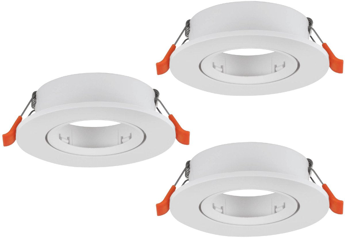 Eglo Barranco Einbaustrahler - gu10 - ø 9 cm - weiß - 3er-Set - neigbar