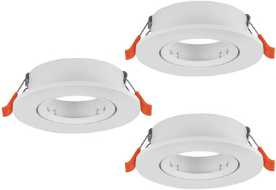 Eglo Barranco Einbaustrahler - gu10 - ø 9 cm - weiß - 3er-Set - neigbar